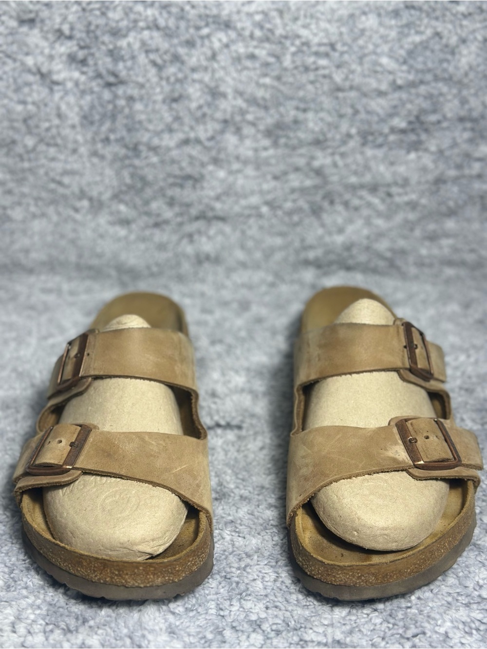 Birkenstock Arizona Oiled Leather Men's Sandals Tobacco Brown - Size 45 / M12